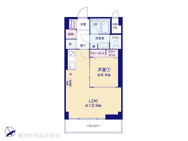 G00394661 東京都武蔵野市西久保３丁目 中古マンション 2799万円【間取図】