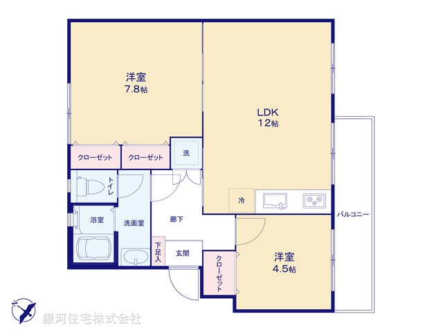 G00394685 神奈川県横浜市磯子区杉田７丁目 中古マンション 1790万円【間取図】