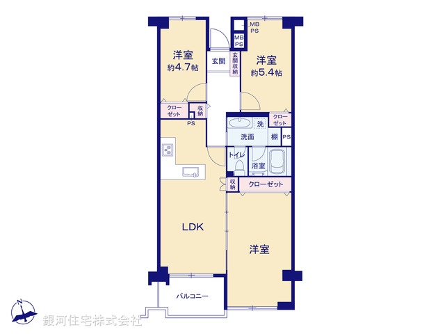 G00394752 東京都江東区南砂２丁目 中古マンション 6598万円【間取図】