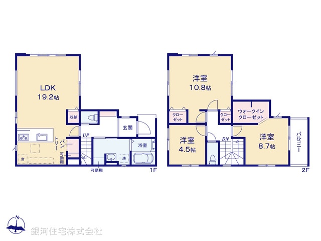 G00394767 東京都足立区東伊興４丁目 新築一戸建て 6698万円【間取図】