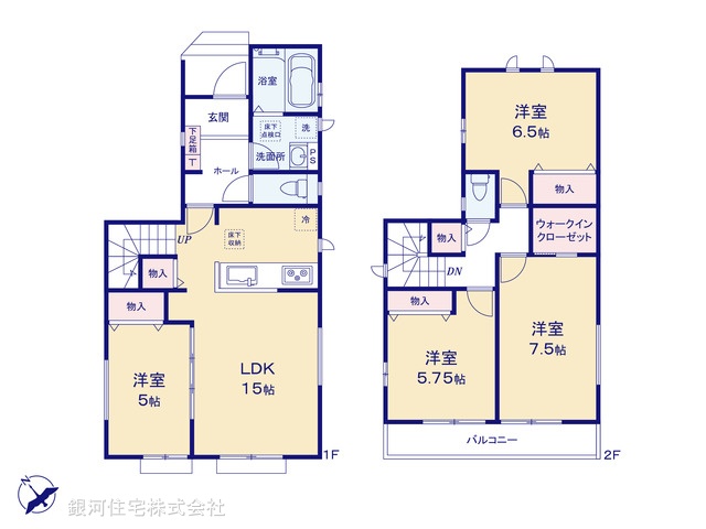 G00394791 千葉県船橋市三山４丁目 新築一戸建て 3690万円【間取図】