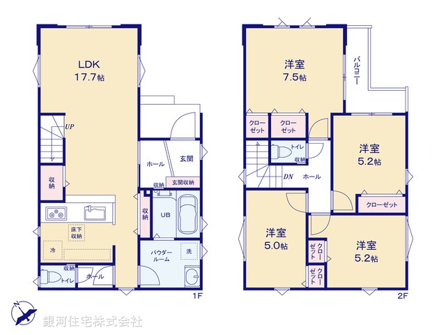 G00394793 千葉県習志野市袖ヶ浦１丁目 新築一戸建て 5499万円【間取図】