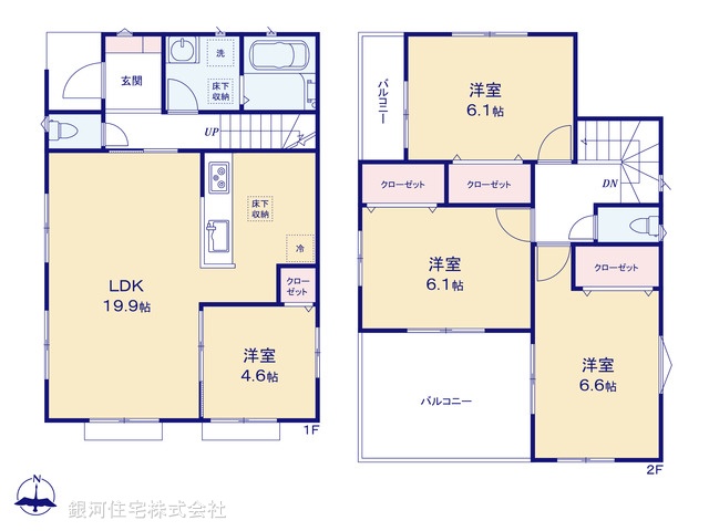 G00394794 千葉県松戸市上本郷 新築一戸建て 4480万円【間取図】