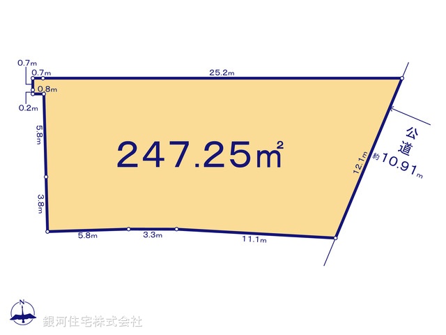 G00394836 東京都江戸川区松江２丁目 土地 1億1500万円【区画図】