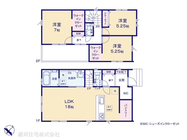 G00394846 埼玉県久喜市菖蒲町三箇 新築一戸建て 2990万円【間取図】
