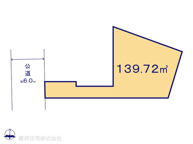 G00394858 東京都日野市三沢１丁目 土地 3390万円【区画図】