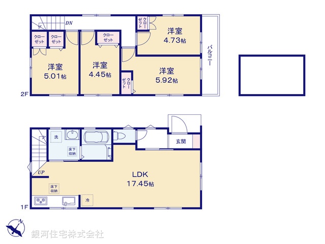 G00394874 神奈川県横浜市旭区万騎が原 新築一戸建て 5380万円【間取図】
