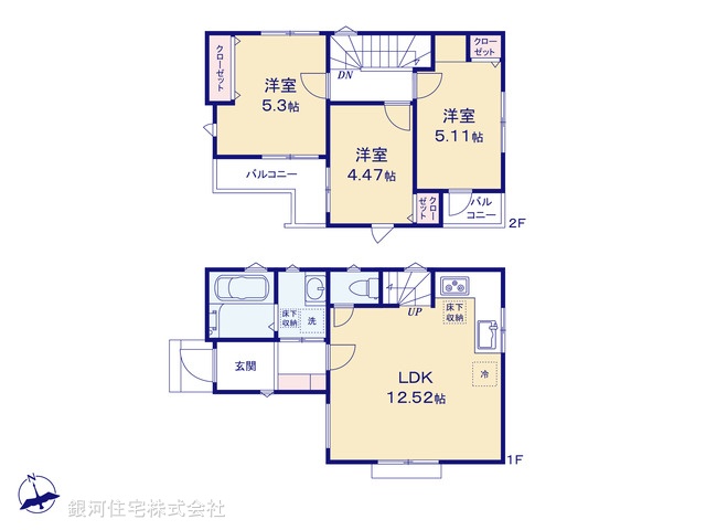 G00394877 東京都三鷹市大沢４丁目 新築一戸建て 4980万円【間取図】