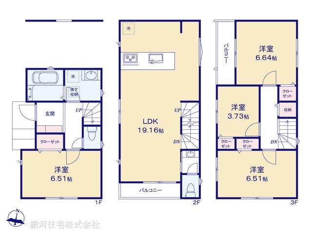 G00394892 埼玉県川口市青木２丁目 新築一戸建て 5780万円【間取図】