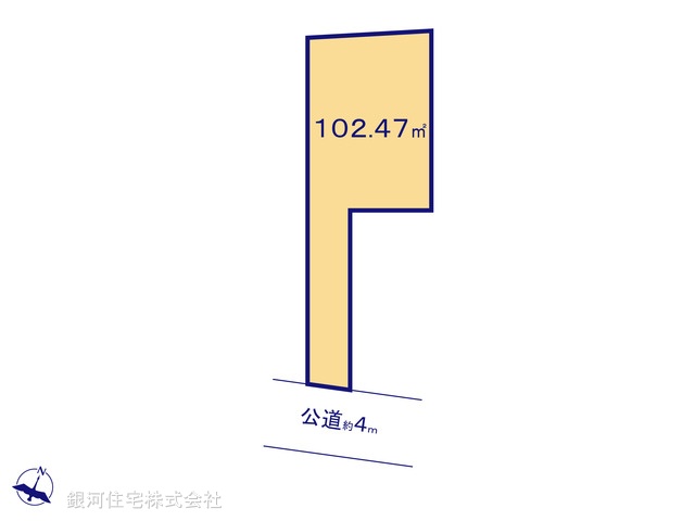 G00394899 神奈川県相模原市南区東林間６丁目 土地 4070万円【区画図】