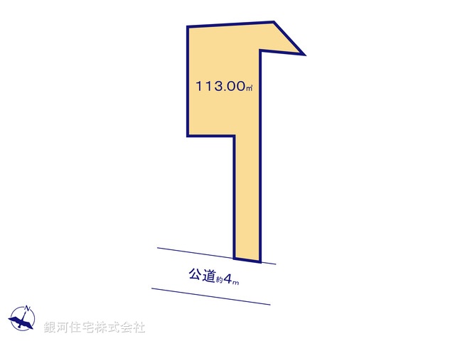 G00394900 神奈川県相模原市南区東林間６丁目 土地 4010万円【区画図】