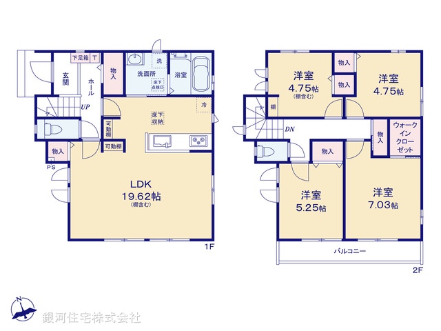 G00394905 千葉県松戸市栄町８丁目 新築一戸建て 4390万円【間取図】