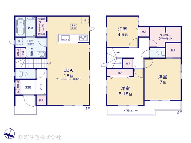 G00394945 千葉県松戸市八ヶ崎７丁目 新築一戸建て 3890万円【間取図】