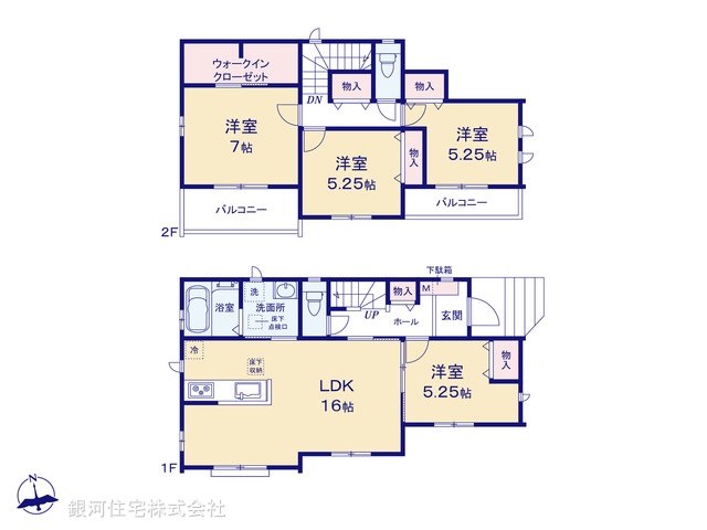 G00394948 千葉県松戸市西馬橋４丁目 新築一戸建て 4990万円【間取図】