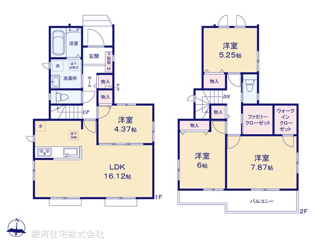 G00394956 千葉県松戸市八ヶ崎６丁目 新築一戸建て 4390万円【間取図】
