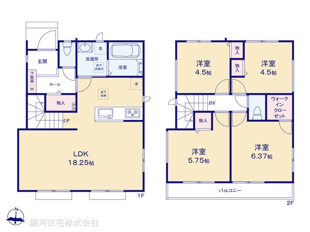 G00394957 千葉県松戸市八ヶ崎６丁目 新築一戸建て 3690万円【間取図】