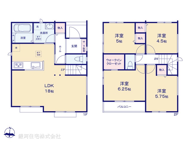 G00394958 千葉県松戸市八ヶ崎６丁目 新築一戸建て 3490万円【間取図】