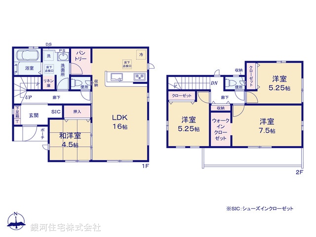 G00394970 千葉県船橋市二和東１丁目 新築一戸建て 4190万円【間取図】
