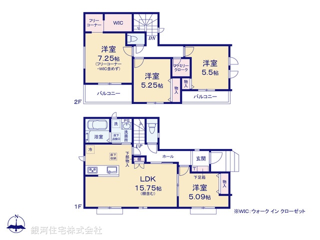 G00395011 千葉県松戸市松飛台 新築一戸建て 3890万円【間取図】