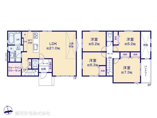 G00395047 埼玉県さいたま市岩槻区諏訪５丁目 新築一戸建て 3498万円【間取図】
