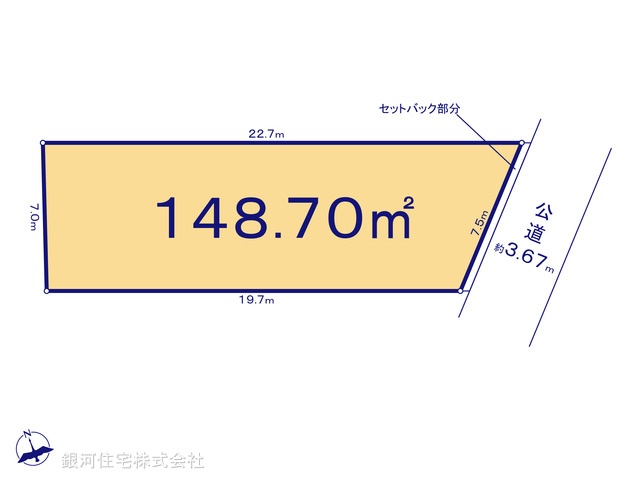 G00395071 東京都立川市砂川町８丁目 土地 3580万円【区画図】