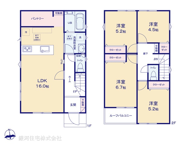 G00395092 東京都八王子市上壱分方町 新築一戸建て 3030万円【間取図】