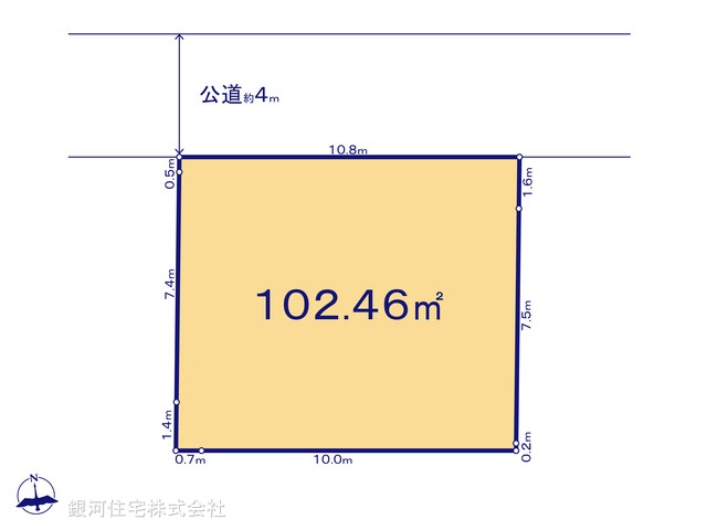 G00395099 埼玉県川越市砂新田３丁目 土地(建築条件付土地) 1999万円【区画図】
