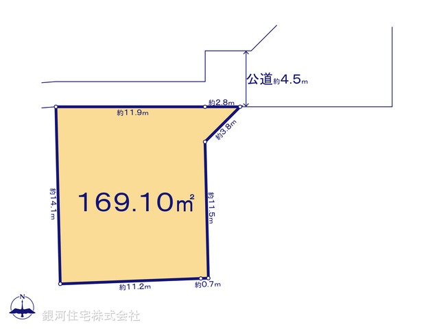 G00395120 神奈川県茅ヶ崎市白浜町 土地 4290万円【区画図】