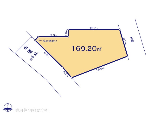 G00395148 神奈川県高座郡寒川町一之宮４丁目 土地 2780万円【区画図】