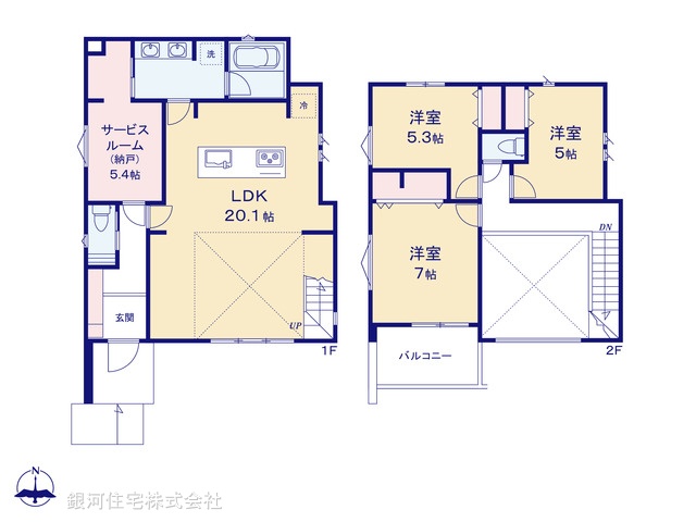 G00395158 東京都武蔵野市境南町１丁目 新築一戸建て 1億2280万円【間取図】