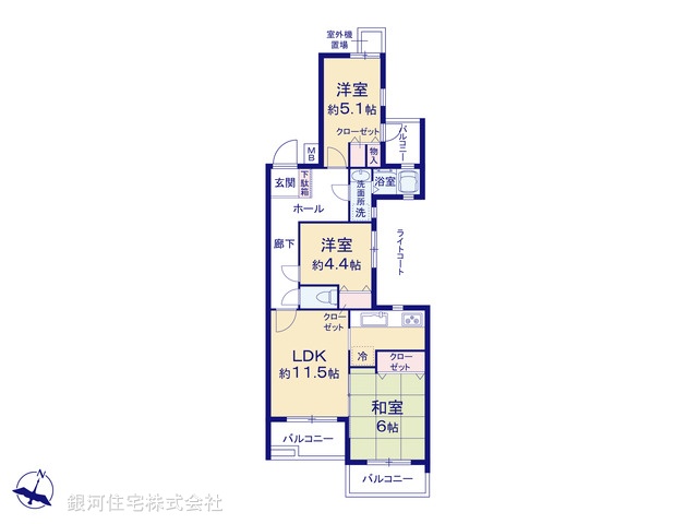 G00395163 神奈川県横浜市戸塚区舞岡町 中古マンション 2880万円【間取図】