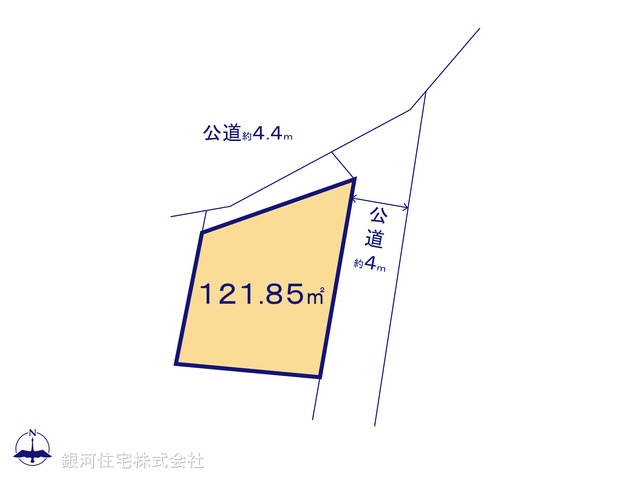 G00395164 埼玉県桶川市坂田西３丁目 土地 1080万円【区画図】