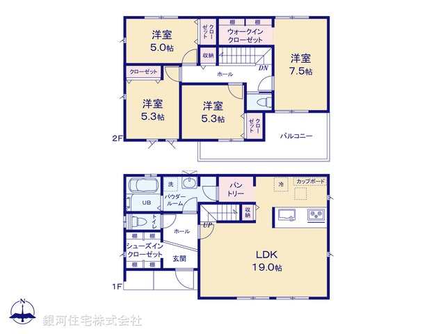 G00395195 神奈川県横浜市金沢区東朝比奈１丁目 新築一戸建て 5990万円【間取図】