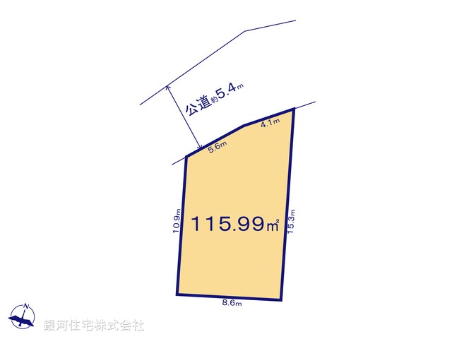 G00395204 千葉県柏市増尾８丁目 土地 2100万円【区画図】