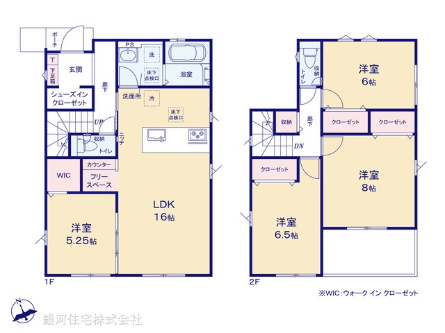 G00395215 神奈川県川崎市多摩区寺尾台１丁目 新築一戸建て 6590万円【間取図】