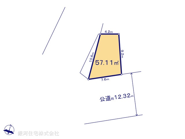 G00395225 東京都葛飾区新宿１丁目 土地 3620万円【区画図】