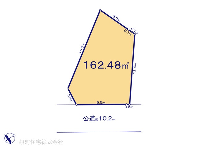 G00395308 神奈川県横浜市鶴見区鶴見中央５丁目 土地 9480万円【区画図】
