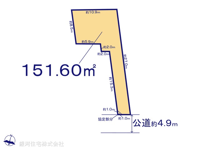 G00395310 東京都葛飾区西水元３丁目 土地 3999万円【区画図】