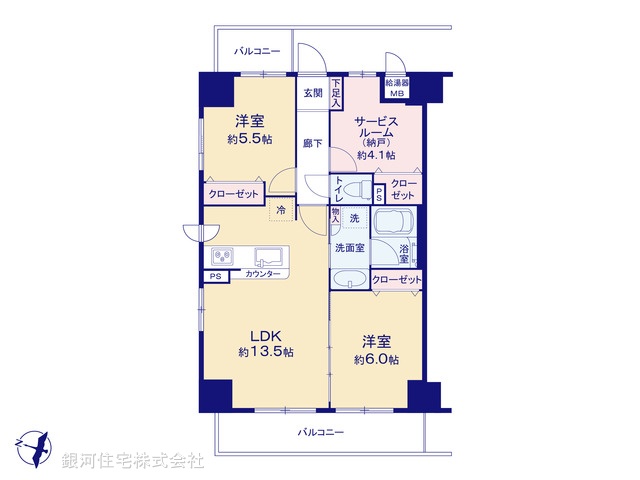 G00395325 神奈川県平塚市明石町 中古マンション 3799万円【間取図】