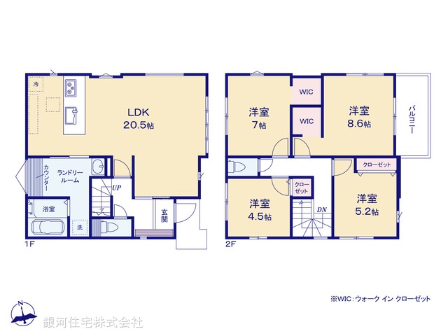 G00395330 埼玉県春日部市樋堀 新築一戸建て 3998万円【間取図】