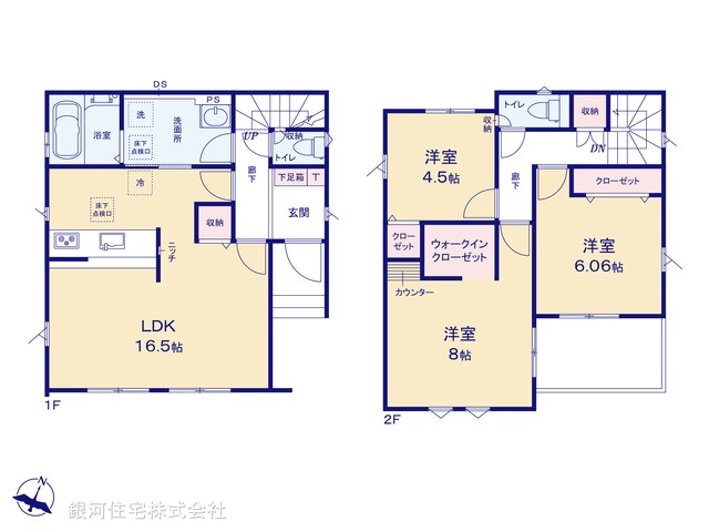 G00395335 埼玉県上尾市井戸木２丁目 新築一戸建て 3799万円【間取図】