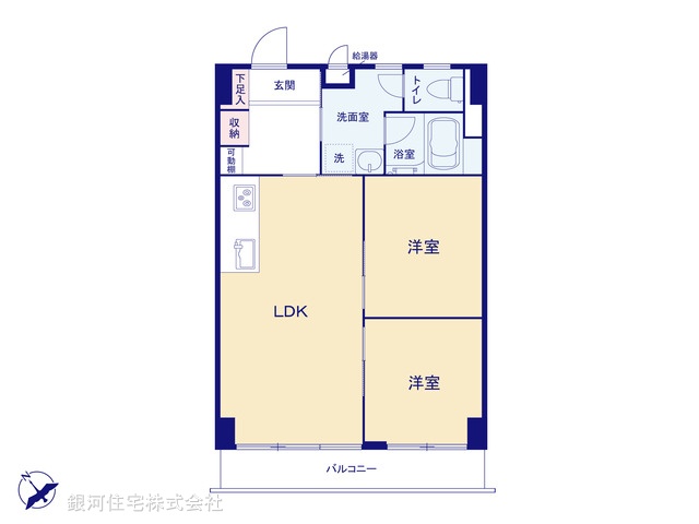 G00395354 東京都板橋区常盤台３丁目 中古マンション 2490万円【間取図】
