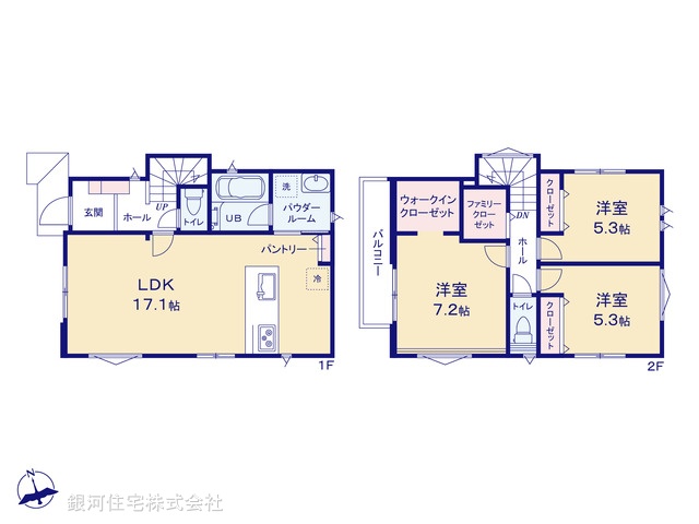 G00395427 神奈川県横浜市旭区白根６丁目 新築一戸建て 4680万円【間取図】