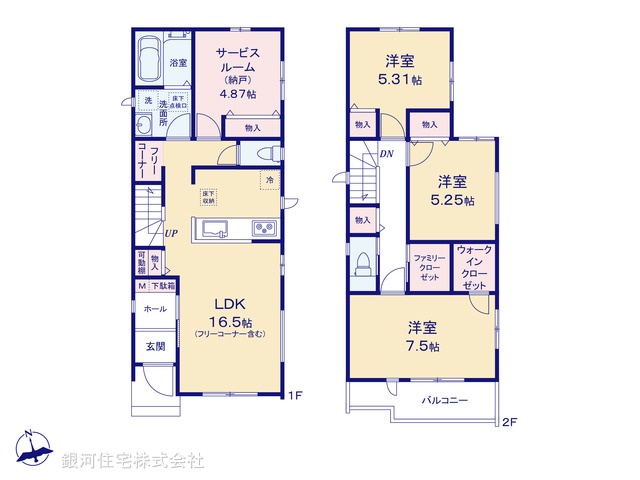 G00395517 千葉県習志野市袖ヶ浦５丁目 新築一戸建て 4990万円【間取図】