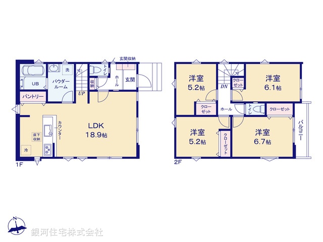 G00395577 千葉県市川市北国分２丁目 新築一戸建て 4999万円【間取図】