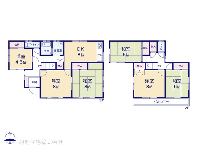 G00395605 千葉県千葉市稲毛区宮野木町 中古一戸建て 2199万円【間取図】