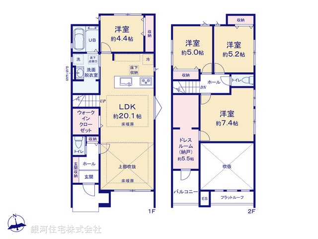 G00395629 千葉県松戸市常盤平柳町 新築一戸建て 6299万円【間取図】