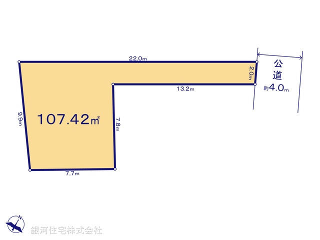 G00395639 神奈川県相模原市中央区上溝 土地 780万円【区画図】