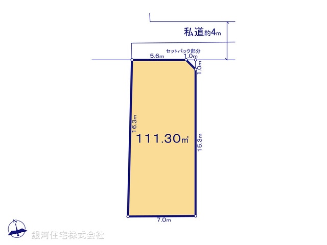 G00395653 東京都小平市上水本町１丁目 土地 4498万円【区画図】