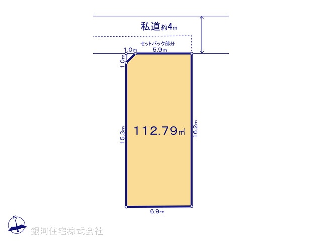 G00395654 東京都小平市上水本町１丁目 土地 4498万円【区画図】